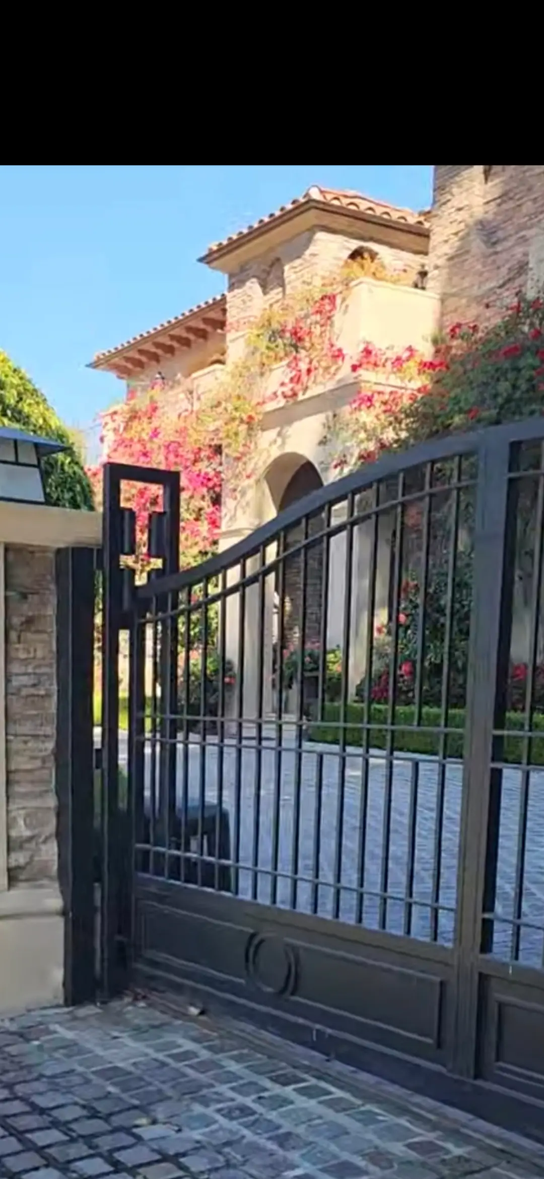 Elegant mansion gate Los Angeles