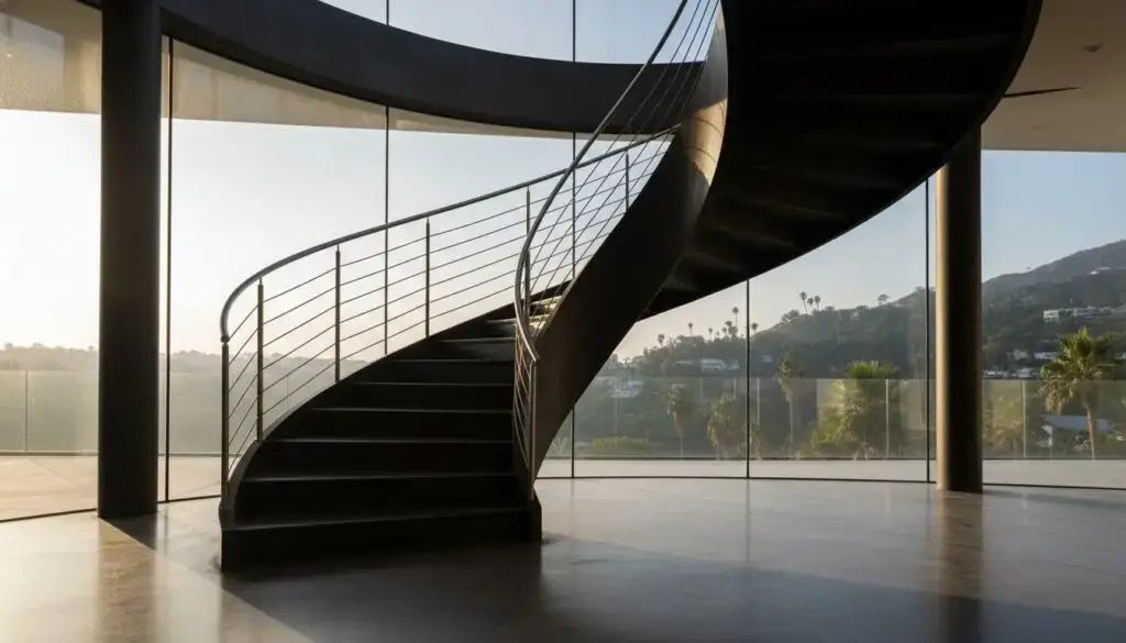 Old Railings, New Safety Standards: A Guide for Los Angeles Property Owners 6 Covered stair handrail showing proper handrail height measurement along the stair slope in Los Angeles