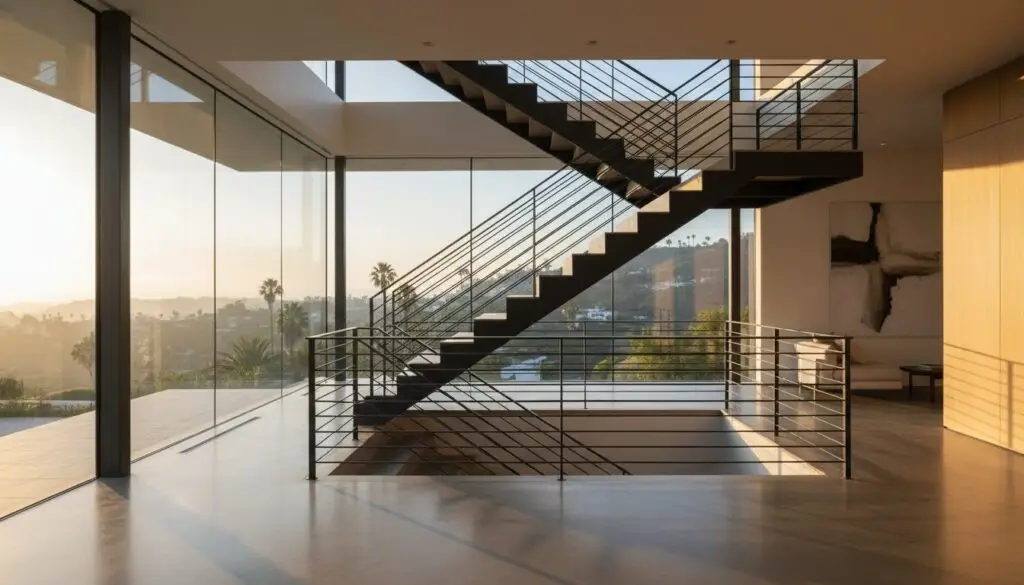 Minimalist Iron Stair Railing: Forging Modern Strength in Los Angeles
