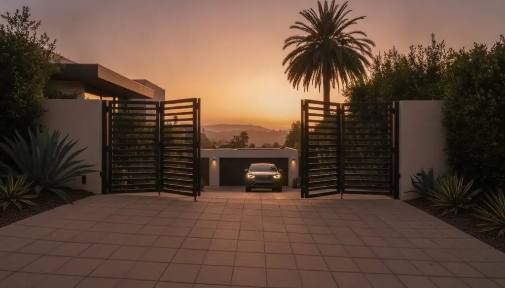 Bi-Folding Driveway Gate Los Angeles: High-Speed Security for Tight Spaces 2 Bi-Folding Driveway Gate Los Angeles: High-Speed Security for Tight Spaces