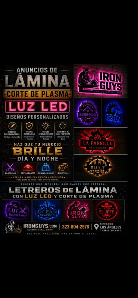 Letreros de Metal Personalizados con Iluminación LED: Tendencia En Los Angeles CA 3