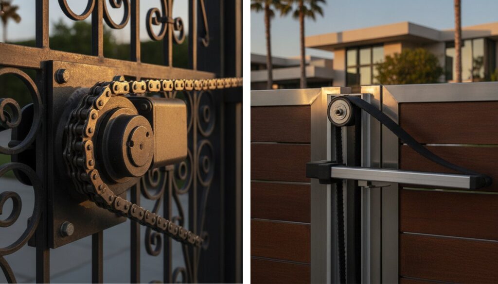 Chain vs. Belt Gate Openers: 2026 Guide for LA Homeowners
