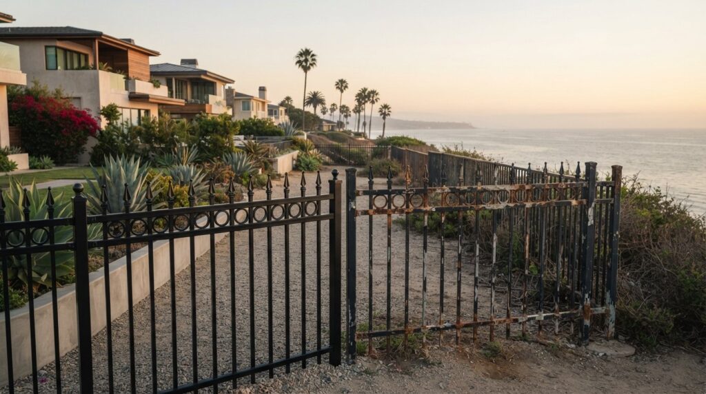 Powder-Coated vs. Painted Iron Fences in Santa Monica